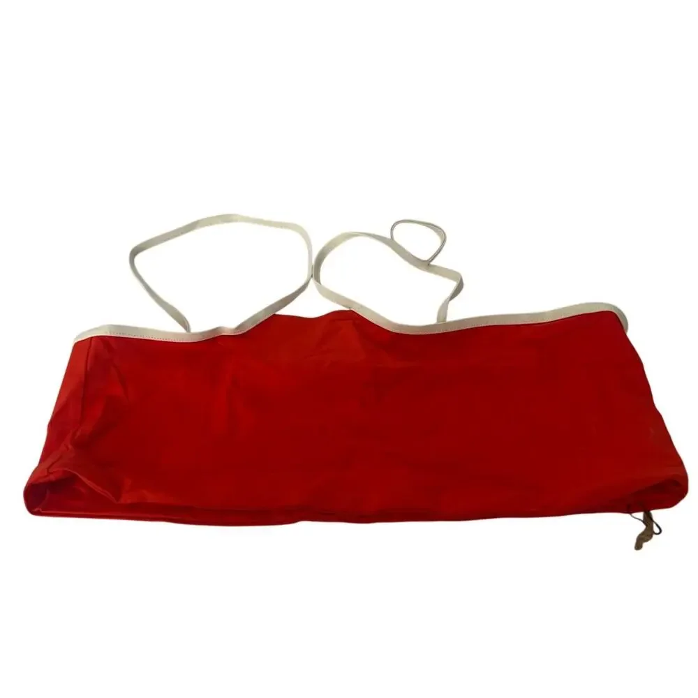 NWT Free People Stone Fox Swim Women's Ibiza Asymmetrical Bikini Top Red Size XL